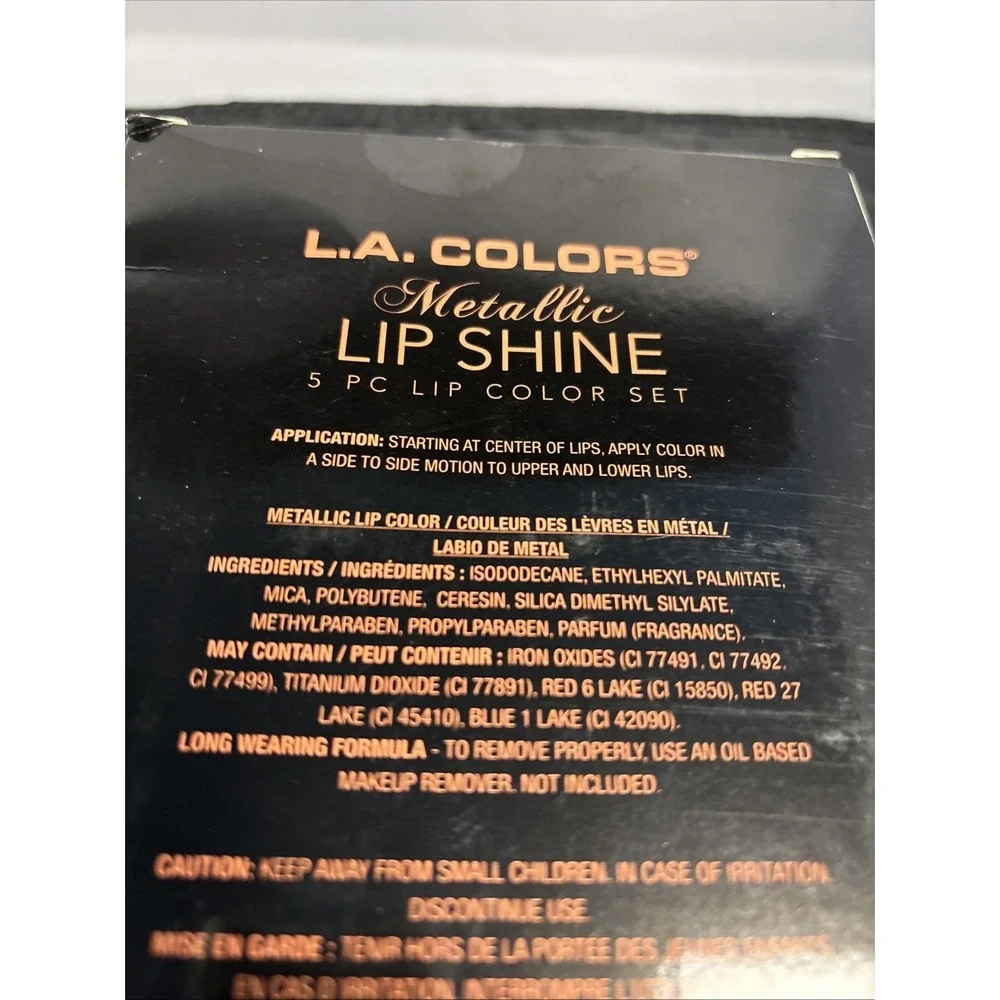 Lipsticks L.A. Metallic Lip Shine Set (5) Gloss Make Up Cosmetics‎